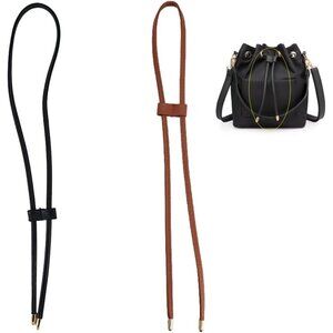 Durable PU Leather 2 Pack Bucket Bag Straps - 104cm Length for Crafting Elegance